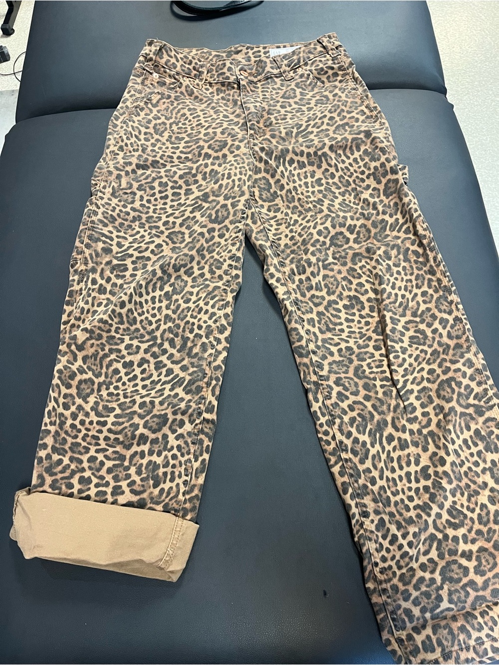 GAP Leopard Print Boyfriend Jeans - Tan & Black